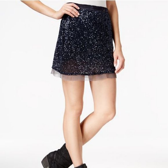 Free People Wild Child Sequined Mini Skirt 6 - Picture 9 of 10